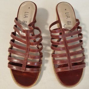 Lia Bijou Open Toe Style Square Heel Shoes